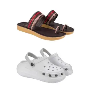 ZENWEAR Extra Soft Classic Casual wear with Flexibility Technology Sandal Combo for Women's/Girl's(6143+1958)(6) Multicolor