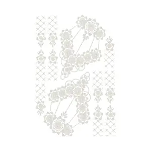 Komstec Flower Bracelet Lines With Palm Mehndi For Front & Back Hand, Time Saving & Simple Silver Mehndi Sticker For Girls & Women