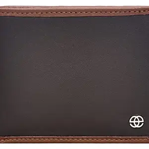 eske Paris Kim Mens Wallet, 3 Card Holders, Brown Tan