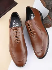 WOAKERS Rama Ram Enterprises Men's Synthetic Leather Comfortable and Stylish Formal Shoes (Tan, 6) (HR-Derby)