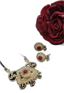 Bridal Stone Studded Necklace Set | Wedding Jewellery Combo