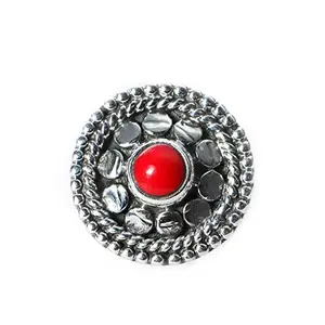 JSAJ ORANGE ONYX STONE NOSEPIN SILVER NOSE PIN WIRE NOSE PIN 925 STERLING SILVER (ORANGE 7021)