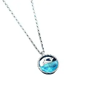 MIAMI pendant necklace chain for women girls ocean anti tarnish stainless steel Silver stylish Neck Chain | Locket | Modern Design | Birthday Special Occassion Gift | Aesthetic Jewellery Accessories