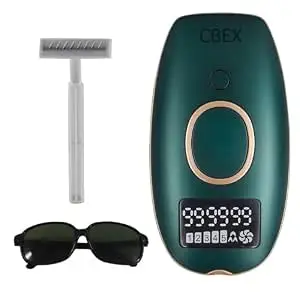 CBEX IPL Laser Hair Removal Device for Women Men at Home Upgraded to 999,900 Flashes Permanent for Facial Legs Arms Bikini Line Whole Body Treatment