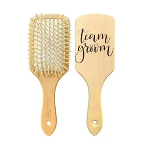 Allure Personalised Team Groom Print Paddle Hair Brush