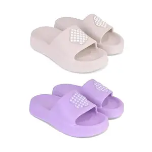 WINGSCRAFT-Premium Comfortable Regular Wear women Slider|Sandal for women's & Girls-COMBO(2)-O14-O16-7