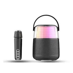 Mabron Mini Karaoke Machine Portable Speaker with 3D Surround Sound, LED Colorful Light Handheld Karaoke PA Speaker System with Microphone Set, Best for Birthdays Christmas_M131 price in India.