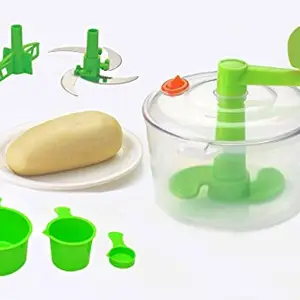 Slings One Stop Shop Atta Dough Maker With Beater, Chop & Churn 3In1, Green
