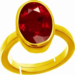 SIDHARTH GEMS Sidharth Gems 12.25 Ratti 11.50 Carat Natural Ruby Stone Manik Ring Adjustable Panchdhatu Ring for Men & Women