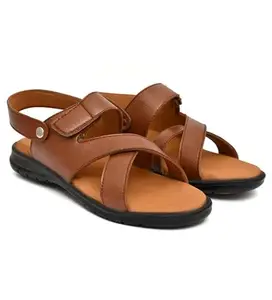 Men's Synthetic Solid Slip On Airmix Slipper (Tan, 7)-57941