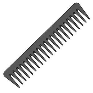 APTRIM 7 Inch Detangling Comb | Black Carbon Fiber | Large Wide Tooth Detangler Comb | For Straight or Curly Hair | Wet or Dry Hair | Professional Grade Styling Comb for Men and Women