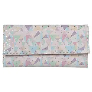 ShopMantra Wallet for Women's |Clutch |Vegan Leather | Holds Upto 11 Cards 1 ID Slot | 2 Notes & 1 Coin Compartment | Magnetic Closure|Multicolor (Lavender)