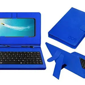 ACM Keyboard Case Compatible with Vivo V17 Mobile Flip Cover Stand Direct Plug & Play Device for Study & Gaming Blue