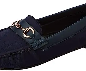 Elle Women's Loafers, Navy Blue, 6