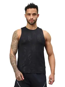 Vector X OMT-251 Men's Gym Vest Body Fit Innerwear Navy