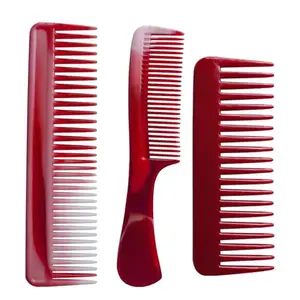 Ecommer Hair Combs for Men and Women, Wide Tooth Hair Combs, Daily Personal Hair Grooming (Color May Vary) - Pack of 3