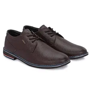 Vellinto Paul Casual Derby for Men ll Synthetic Leather Casual Lace-up for Men Brown