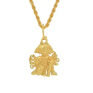 Memoir Gold plated Panchmukhi Hanuman Bajrang Bali Hindu God pendant temple jewellery chain pendant necklace jewellery for Men women
