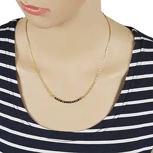 COLOUR OUR DREAMS Traditional Gold Plated Mangalsutra Tanmaniya Necklace Pendant With Golden Chain for Women & Girls (Gold)
