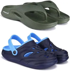 BERSACHE Men Clogs with Regular wear | Ultra Soft & Flexibility Technology Multicolor
