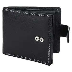 Wildbird RFID Protected Genuine High Quality Leather Black Men Wallet (Black luppi)