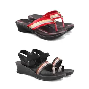 Women's Comfortable Sandal,Casual Lightweight Sandal for Everyday Wear | (Combo 2)-1958-1960-6