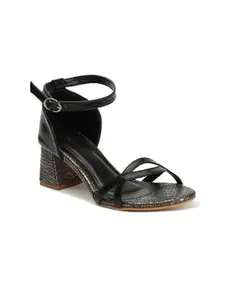 iconics Women Fashion Sandal,Black,UK-8