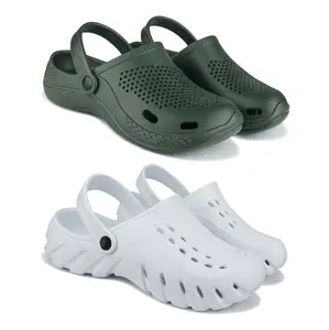 BERSACHE Lightweight Stylish Clog Sole for Men-6068+6003 Multicolor