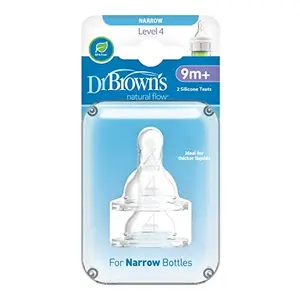 Dr. Brown's Standard Neck Baby Bottle Nipple 2 Pack Size: Level 4