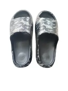 Men's Indoor Outdoor Waterproof Slippers, Comfortable Walking Foam Flip Flops, Black (Black, UK Footwear Size System, Adult, Men, Numeric, Medium, 10)