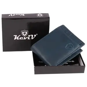 Keviv Leather Wallet for Men - Blue (GW120-BLU)