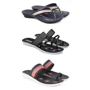Women's Sandals | Lightweight Wear| Stylish & Easy to Wear For Women'SPCV-SAN-(3-COMBO)-1957-1946-1992-8