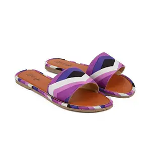 The Gurlish Zig Zag Slider (Numeric_4) Pink and Blue