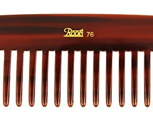 Roots Brown Wide Teeth Comb for Wavy/Curly Medium Length Hair - Pack of 2