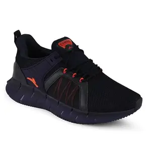 COMBIT Netflix-7 Men's Sports Running Shoes | Hiking & Trekking Shoes (Navy Blue & Red) - 6UK