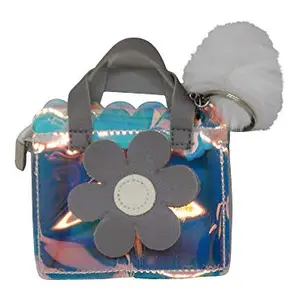Baal Small Handbag Hand Purse Coin Purse with Pom Pom Keychain Pack of 1