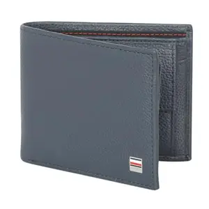 Tommy Hilfiger Nixon Men Leather Multicard Coin Wallet Navy