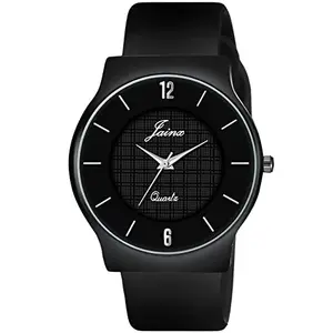 jainx Black Silicone Strap Analog Wrist Watch for Men - JM7147