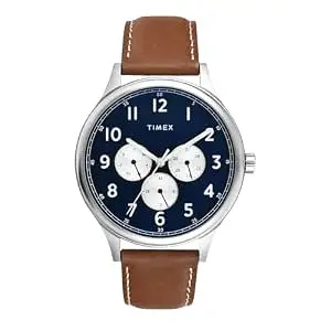 TIMEX Analog Watch for Men with Round Dial & Water Resistant Man's Wrist Watches