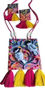 Hadmade Fabric & Clay Jewellery - Bird theme