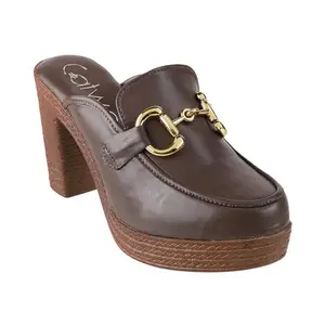 Catwalk Women Stylised SLIP-ON Chunky Heels | For Women & Girls (Beige,7 UK)