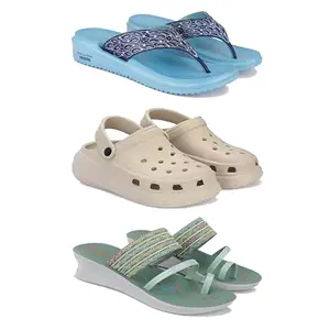 Women's Comfortable Sandal,Casual Lightweight Sandal for Everyday Wear | BT-(3-COMBO)-1888-OO1-1948-6-EURO-37