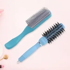 Homestic Hair Brush | Bristles Brush | Hair Brush with Paddle | Sharp Hair Brush for Woman | Suitable For All Hair Types | TGX5232-C19BLE | Ice Blue & Blue