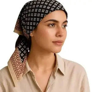 Curano : Handcrafted Fashion Curano Unisex Cotton Bandana Scarf || Premium Printed Design || Multi-Color || Breathable Face Neck Cover || Washable Multi-Purpose Wrap || 20x20 in