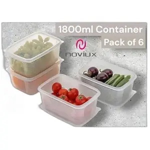 Fridge Storage Containers (Pack of 6), Fridge Organizer Storage box & Secure-Sealing Lids, Fridge Storage Boxes Keep Fruits, |design - 3311 Refrigerator Organizers