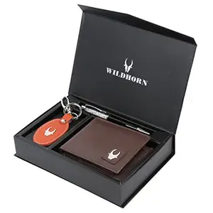 WildHorn GFTSETBOX 005 Brown Men's Wallet