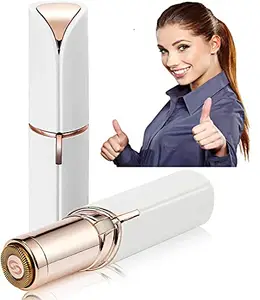 ARIE Facial Hair Removal Machine for Women - Chin, Cheek, Eyebrow, Upper Lip Hair Remover for Women - Lipstick Shaped and Easy to Carry (12), White