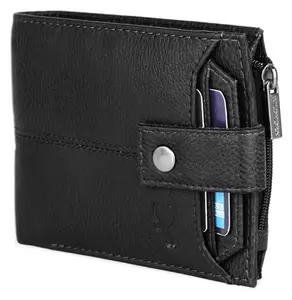 WildHorn Rfid Protected Leather Wallet For Men, Jet Black