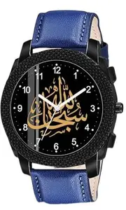 Analog Watch for Men (C1004BLK Islamic NUM05 BLU Chikni L_SH)