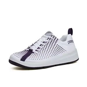 Plaeto Starblast Unisex Sports Shoes White/Purple, 4 UK
